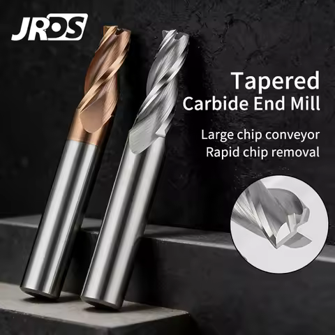 Carbide Taper End Mill Angular CNC Machining Cutter Metal Router Bit 0.5 1 1.5 2 3 8 10 Degree 4 6 8