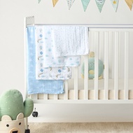 Babyshop Giggles 4-Piece Printed Swaddle Blanket Set - 120x120 cm