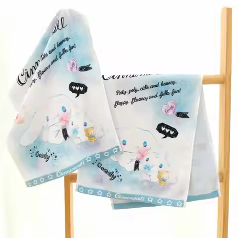 Japanese Sanrio Cinnamoroll Pure Cotton Felt Cute Cinnamoroll Towel - 100% Cotton Beauty Facial Towe