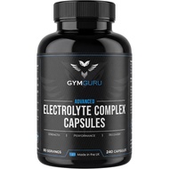 Gym Guru® Electrolytes Capsules High Strength, 240 Capsules, UK Made | Electrolyte Tablets Complex, 