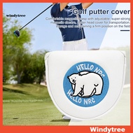 [W&T]  Stylish Putter Head Cover Mallet Putter Head Cover Adorable Polar Bear Design Golf Putter Cov