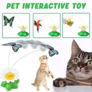 AP AIMAYAPET Automatic Electric Rotating Cat Toy Colorful Butterfly Bird Animal Shape Plastic Funny 