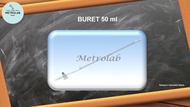 Buret 50 ml | Keran Teflon | Kaca Bening | Iwaki
