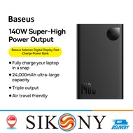 [SG] Baseus Adaman Powerbank 140W 24000mAh Portable Charger with 2 USB C and 1 USB A Port Fast Charg