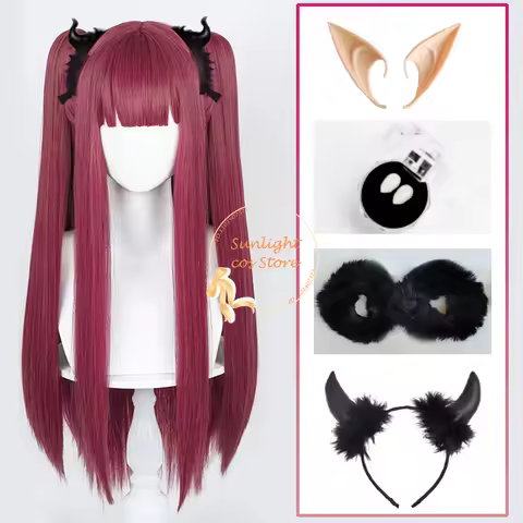 High Quality Anime Marin Kitagawa Cosplay Wig Rizu Kyun Wig Rose Red Ponytail Clip Kitagawa Marin De