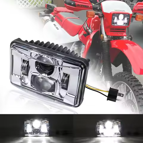 4X6'' Motorcycle LED Headlight High Low Beam for Honda XR250 XR400 XR650L XR650R Suzuki DRZ H4651 H4