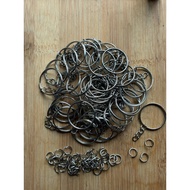 RM3.00/50 keping : KC-800-1 - Key Chain Ring - 2.5 cm x 2.5 cm + Jump Ring 8 mm