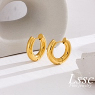 Anting Titanium Bulatan Simple Earrings Stainless Steel for Women Subang Telinga Anti Karat Viral