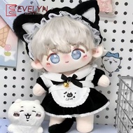 Evelyn Cat Maid Uniform 20cm Doll Clothing Cute Lolita Dress Plushie Cosplay Costume Accessory