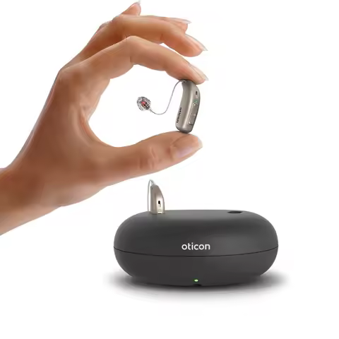 Oticon Ruby2 MiniRITE Rechargeable Hearing Aids 48 Channel Programmable Digital Mobile Phone Remote 