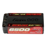 GEA65002S14S5 // Gens Ace Redline 2.0 6500mAh 2S 140C 7.6V Shorty Lipo Battery with 5.0mm bullet