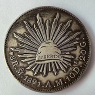 Country Goods Old Bag Pulp Silver Yuan Mexico Eagle Yang 1891 Silver Yuan Good Appearance Dayang Yua