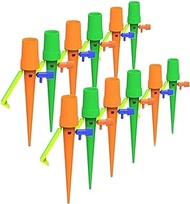 12 pcs Self-Watering Spikes: Adjustable Drip Rate for Indoor Plants &amp; Leca Balls - Perfect to Water Plants While Away, Suitable for Most Bottles - Durable ABS Alternative"