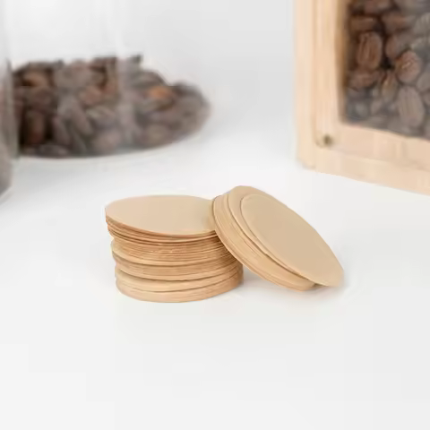 Unbleached Coffee Filters compatible with Lavazza Illy Coffee Pods Replacement Round Coffee Filters