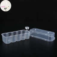 XOITR 4/10Pcs Staable Plastic Microtube Storage Box 3ML 2/4/6/24-Slot Vial Storage Case Clear Freeze