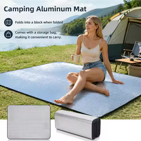 Portable Foldable Outdoor Picnic Mat And Tent Pad Moisture-Proof Easy Clean Hand Washable Multiple S