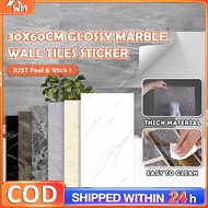 30x60CM Wall Sticker Kitchen Wall Sticker Wall Paper Dinding Bathroom Wallpaper Waterproof Dapur Mar