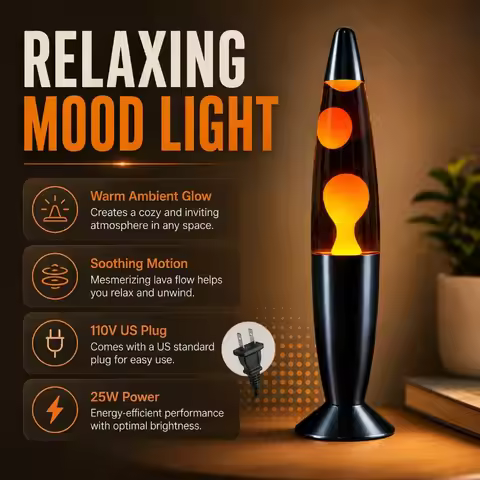 US American Standard American Plug 110V Flat Plug Lava Lamp Small Night Light Small Wax Light Creati