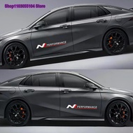 2pcs N performance Car windows sticker Auto Body Vinyl Decal For Hyundai i30 i20 i10 i40 Tucson Kona