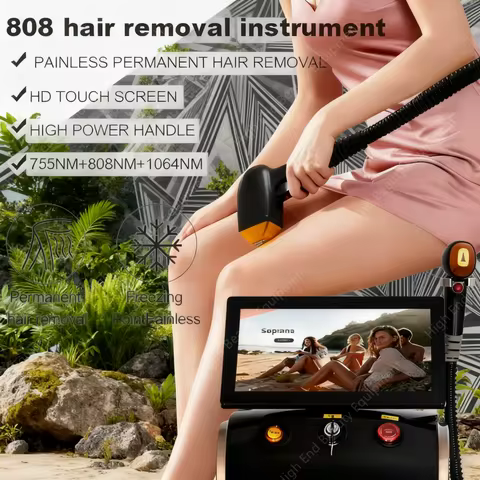 High Strengthe Laser Diode Epilation Device Skin Ice Screen CE Hair Removal Skin Triple Wave Ice Tit