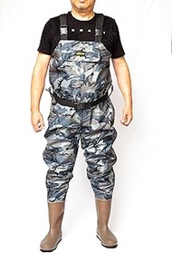 GENESIS GE-8005 Nylon Camo Waders, 210D, Chest High, XL