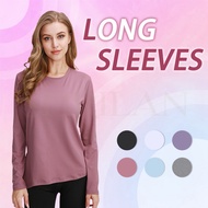 ShriLan Long Sleeve Training Shirt Plain Color Premium Sports Top