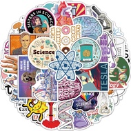 50PCS Laboratory Stickers Waterproof Science Decals for Journal Laptop Tumbler Chemistry Biology Stu