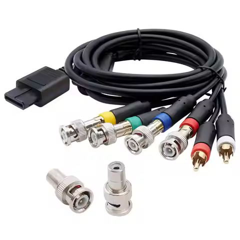 Bitfunx RGB/RGBS Cable Sync Video Audio Cable for N64 64 SNES NGC Video Consoles Composite Cable Str