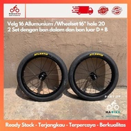 Aluminum Rims 1 Set With Inner and Outer Tires Size 16X1.75" Wheelset 16" Alloy Fullset Ready