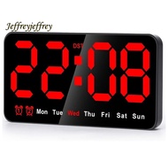 Digital Wall Clock, 9Inch LED Digital Clock Large Display with 12/24H, Big Digits,Small Silent Wall 
