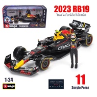 Bburago Tỉ Lệ 1:24 F1 Red Bull Đua Rb19 + Công Thức 1 Hợp Kim Đồ Chơi Mô Hình Xe Verstappen/Perez Di