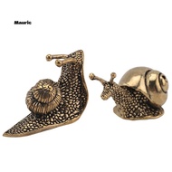 2Pcs Snail Decor Figurine Brass Snail Solid Snail Ornaments with Decor Effect the Meaning of the Sna