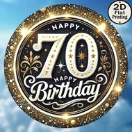 HELLOYOUNG Vintage 70th Birthday Tin Sign Retro Metal Wall Art Home Decor 8 Inch