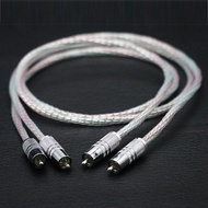 Pair Nordost Valhalla Series 7N Silver Plated HIFI Stereo RCA Cable Hi-Fi Audio 2RCA to 2RCA Interco