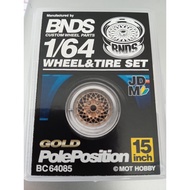 BNDS New 1/64 Alloy Wheels Rubber Tires