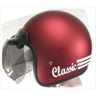 Classic maroon matte Bogo helmet classic bogo/ classic retro/ quality striped bogo/ /