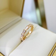BVLGARI ring金色蛇形鑲鑽戒指