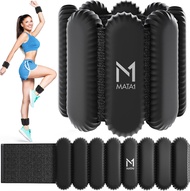 Ankle & Wrist Weights for Men & Women - Set of 2 1 lb / 0.5 kg each Black - Adjustable Silicone Work