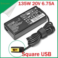 Laptop Adapter 135W 20V 6.75A USB C Notebook Charger for Lenovo T440p Y50-70 R720 Y700 T540p P51 P52