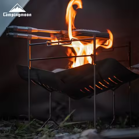 CAMPINGMOON Outdoor Portable Heating Bonfire Folding Burning Platform SOLO-A4 Camping Firewood Stain