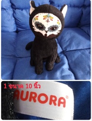 ตุ๊กตาแมวดำแม๊กซิโก วันแห่งความตาย Aurora Plush Black Cat Very Rare.Collectable.Mexico Day of the Dead มือสองลิขสิทธิ์แท้