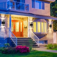 LAMPU HIAS TAMAN DINDING TERAS WALL LIGHT LED 2 ARAH FITTING E27 OUTDOOR MINIMALIS TEMPEL PILAR TEMB