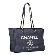 ⁺⊹古董精品⊹⁺｜CHANEL 經典海灘包.牛仔藍💙