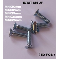 M4 JF PLUS BOLT (50 PCS) WHITE M4 BOLT M4 SCREW