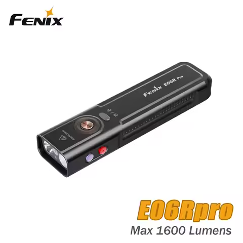 Fenix E06R Pro RG Black USB-C Charging 1600 Lumens LED Torch Flashlight