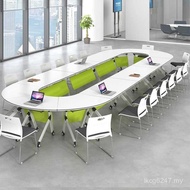 Table Multifunctional Mobile Table Chair Classroom Conference Folding Long Stitching Training Hexago