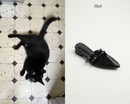 [แนะนำเผื่อ +2 เท่านั้น] Flynn - Kitten heels รองเท้าหัวแหลม ส้น 1 นิ้ว ไม่บีบหน้าเท้า นุ่มสบาย