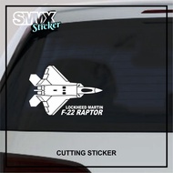 F22 Raptor Fighter Jet Plane Cutting Sticker