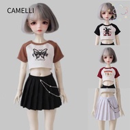 CAMELLI Princess Chain Skirt, Mini Fashion T-shirt Pleated Skirt, High Quality DIY Accessories Cute 