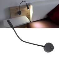 NARCISSUS13A0E Reading Light, Gooseneck 3W Reading Lamp, Modern Wall Mounted 3000K Warm White 360 De